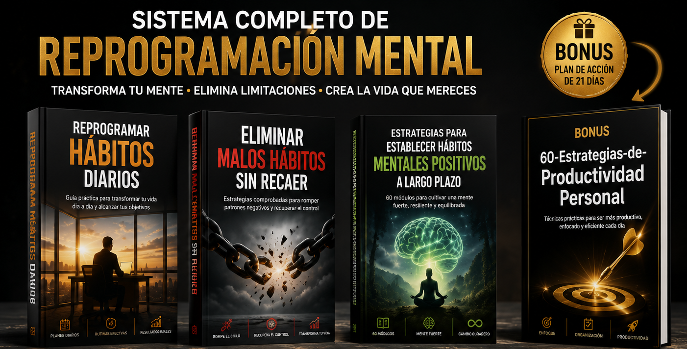 Sistema Completo de Reprogramación Mental (3 Libros + Bonus)